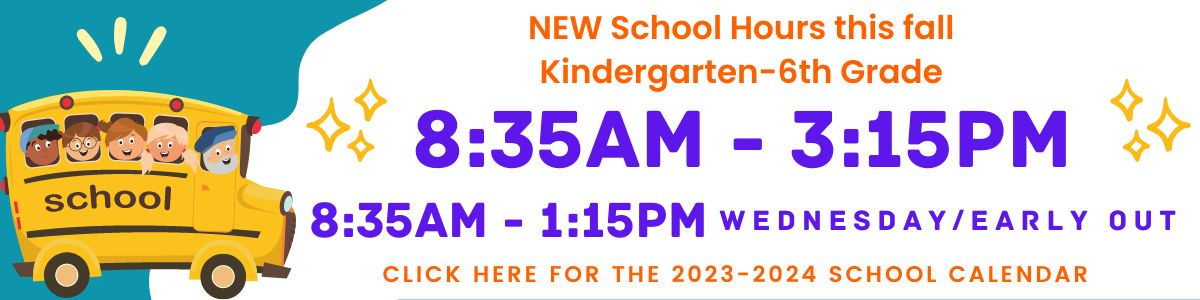 New school hours starting 2023: 8:35am-3:15pm